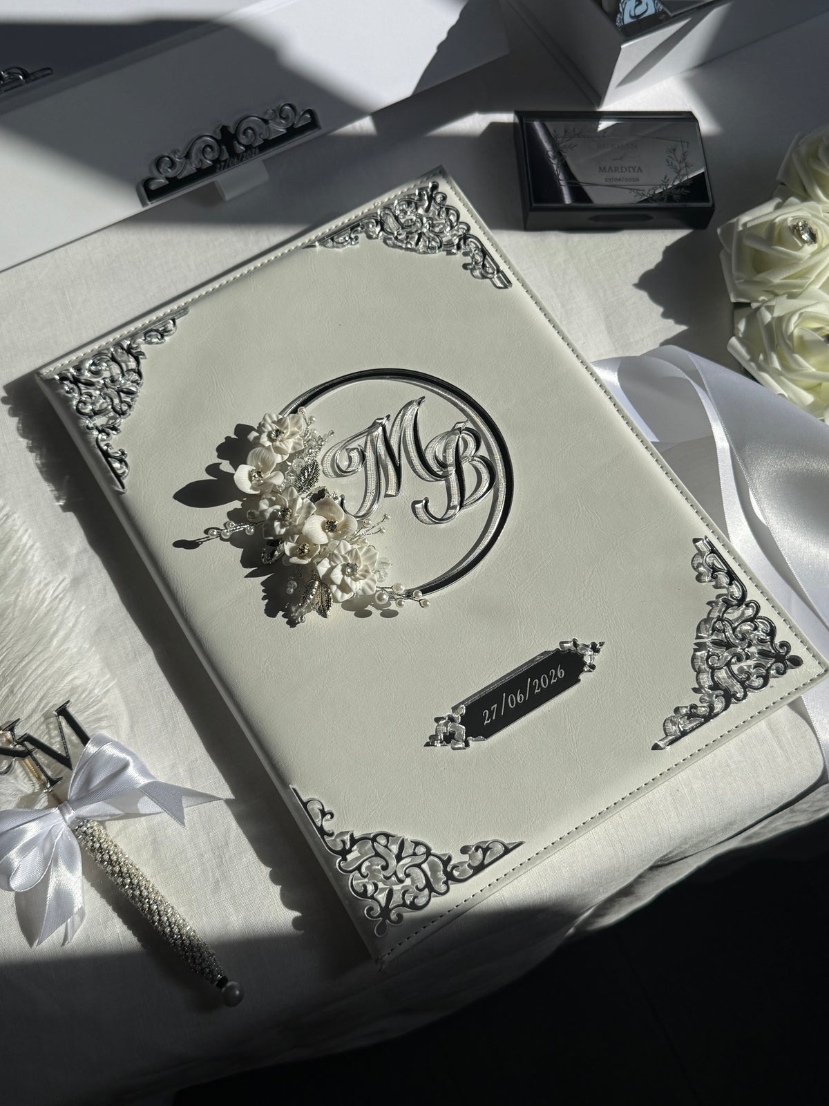 A4 Nikkah bundle - wedding folder - chocolate favours - ring tray - feather pen