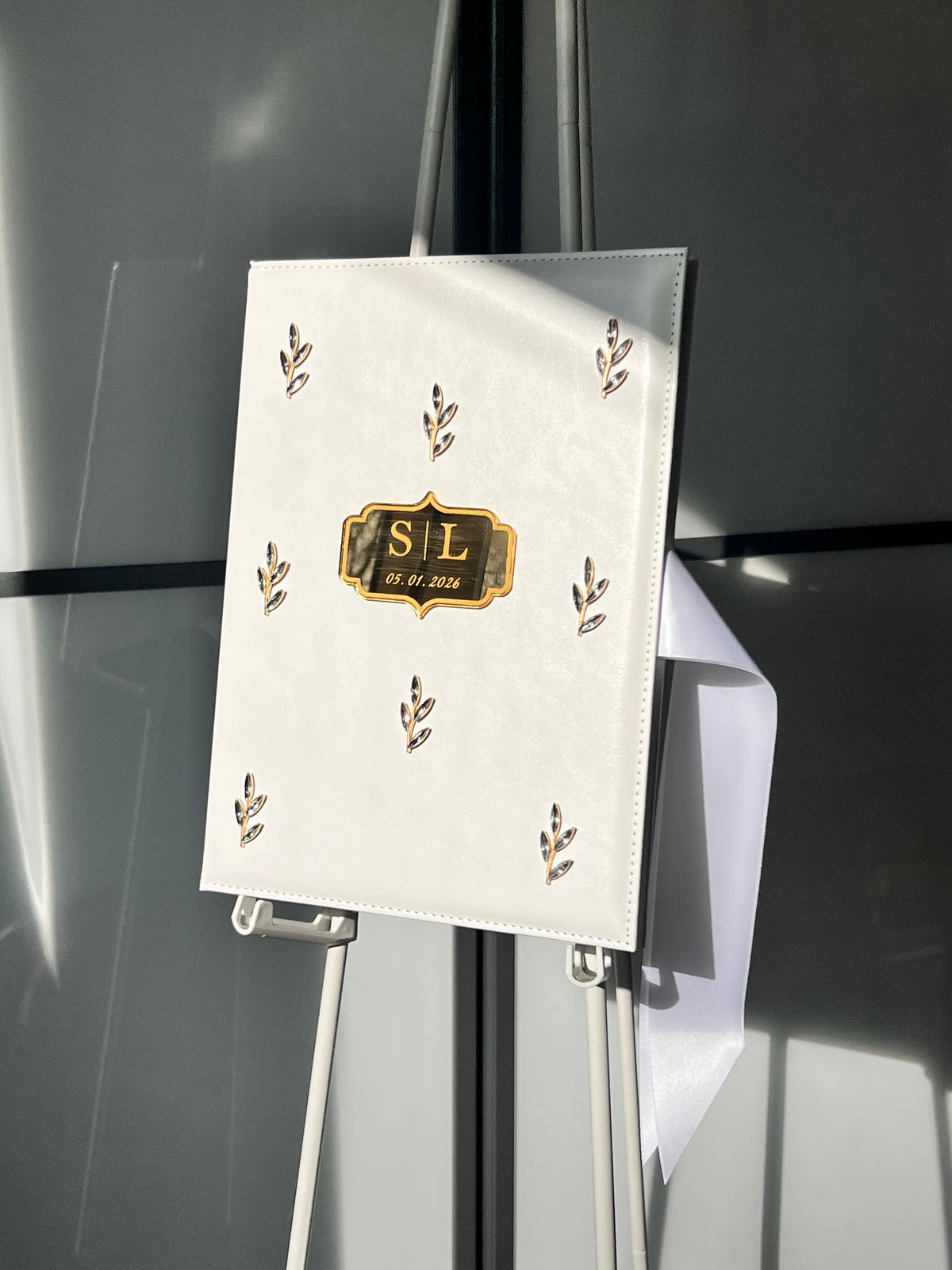 A4 Nikkah booklet - personalised wedding velvet folder - certificate holder - rhinestones