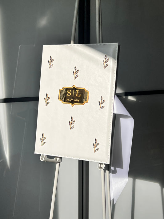 A4 Nikkah booklet - personalised wedding velvet folder - certificate holder - rhinestones