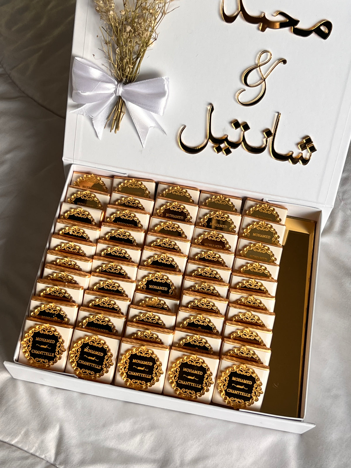 wedding chocolate favours in box