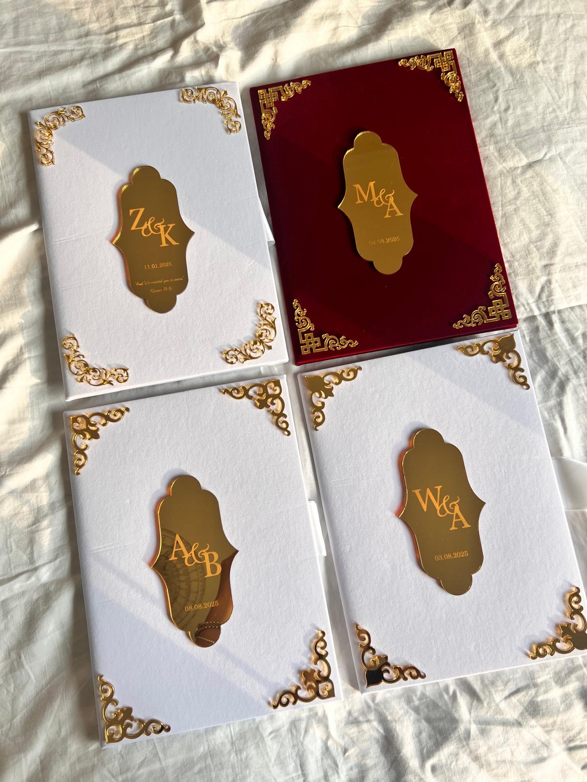 A4/A3 Nikkah booklet - personalised wedding folder - certificate holder