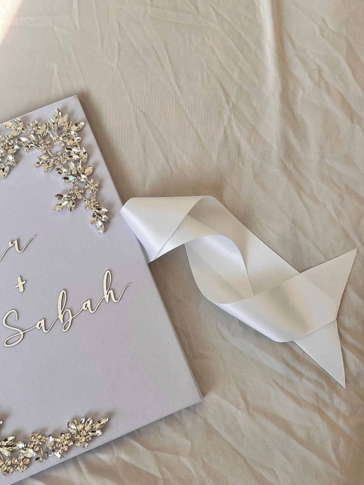A4 velvet Nikkah booklet - wedding folder - personalised nikkah nama booklet - certificate holder - rhinestones