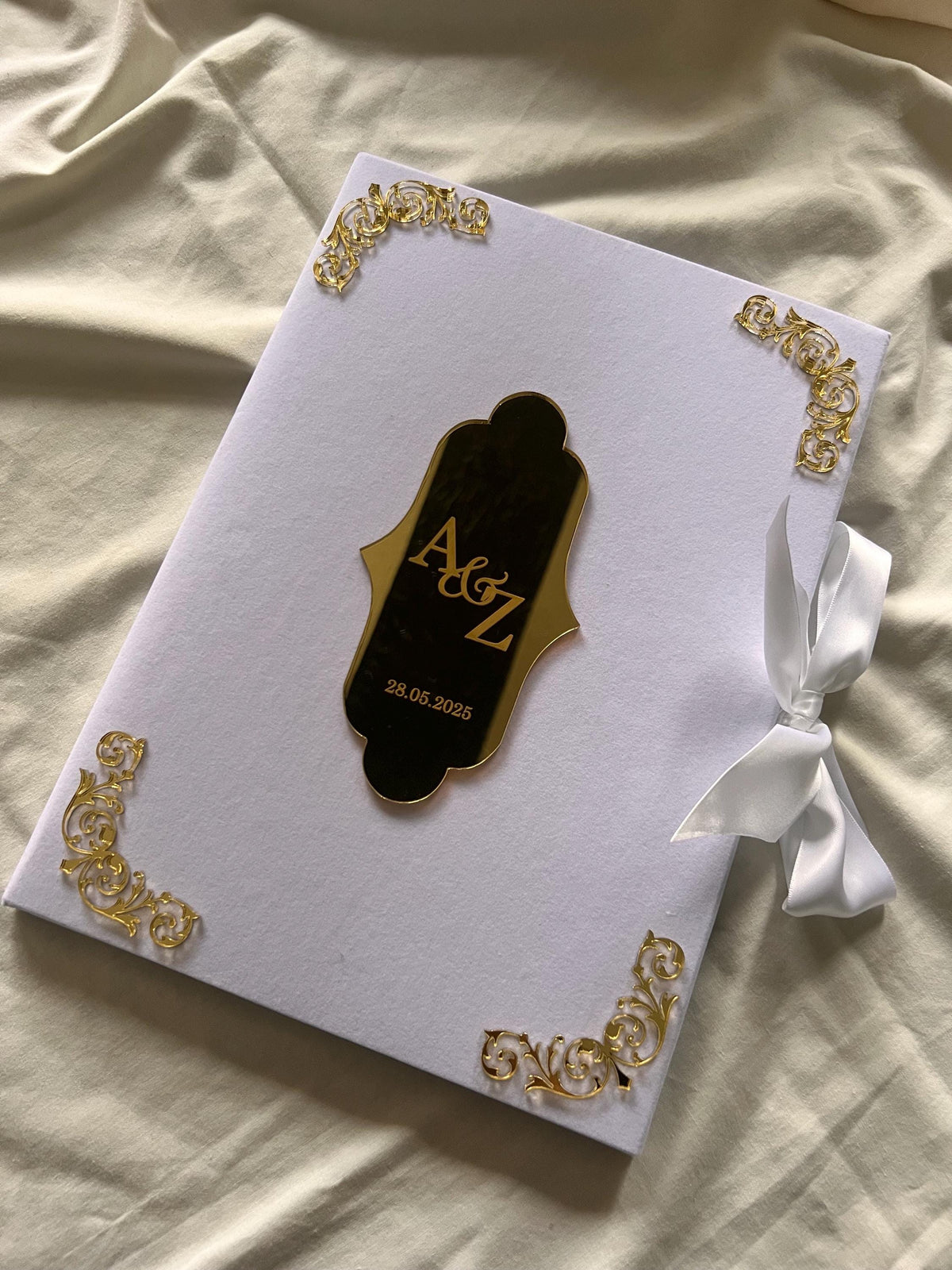A4 velvet Nikkah booklet - wedding folder - personalised nikkah nama booklet - certificate holder