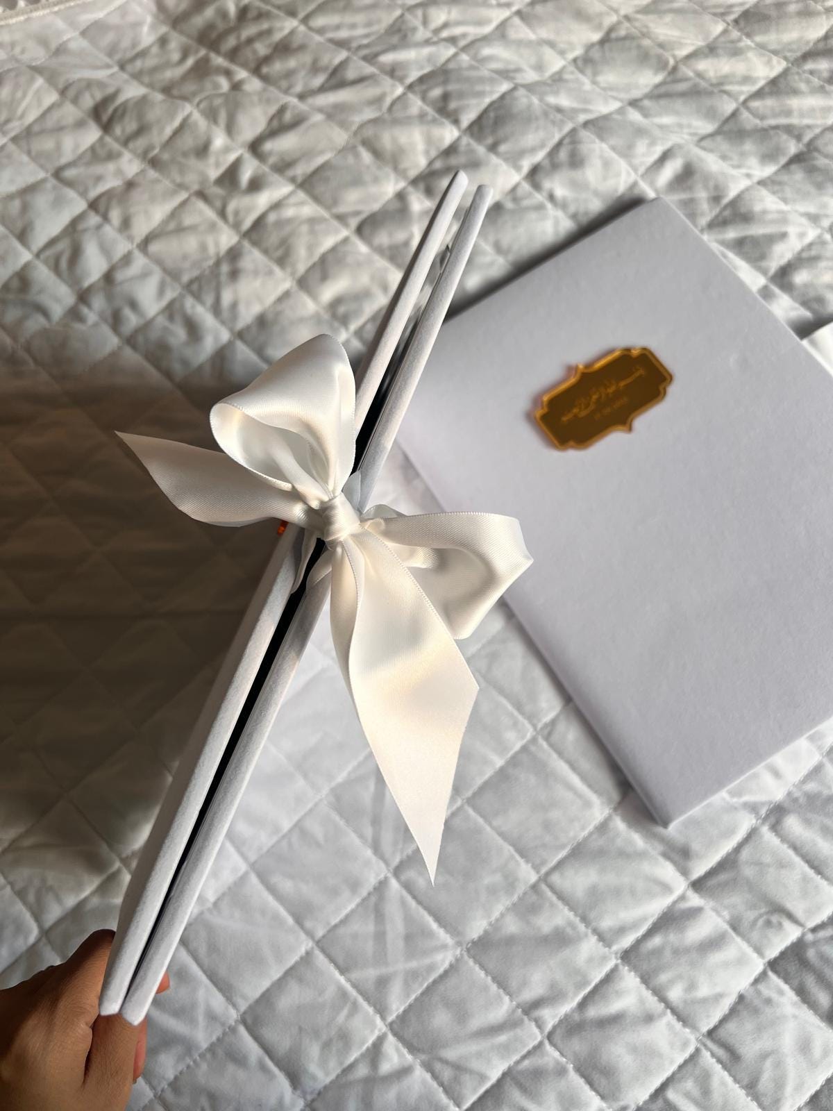 A4 Nikkah Certificate ~ Feather Pen ~ Certificate folder ~ White Hammered Card ~ nikkah booklet