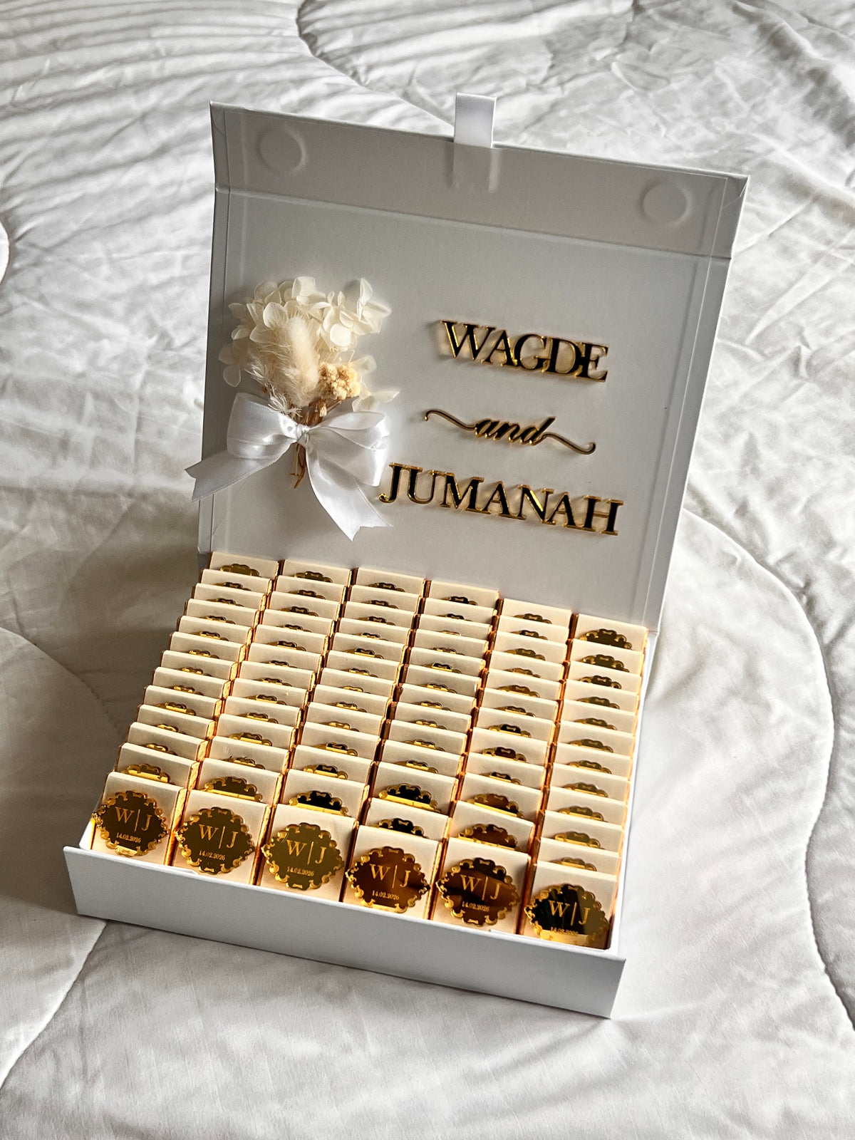 wedding chocolate favours in box