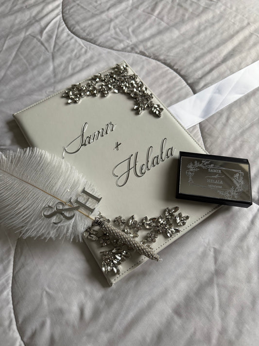 A4 Nikkah booklet - wedding folder - personalised nikkah nama booklet - certificate holder - feather pen