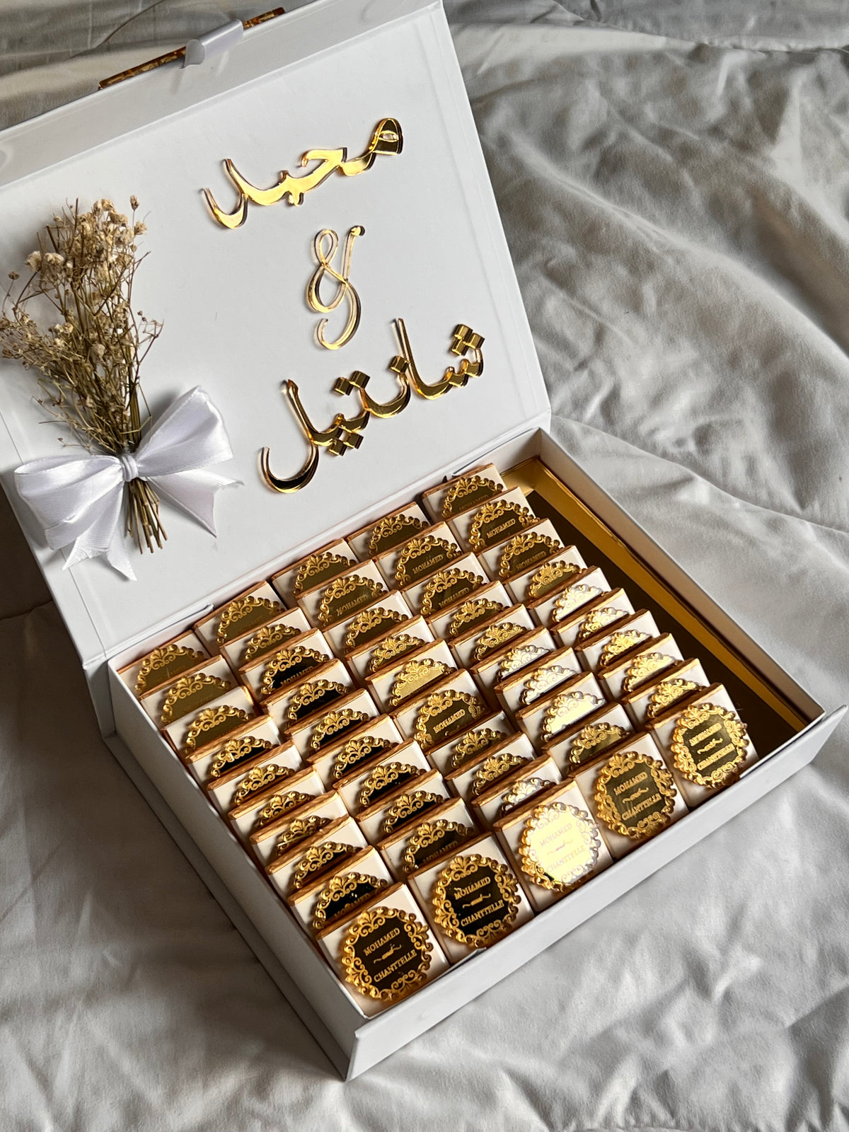 wedding chocolate favours in box