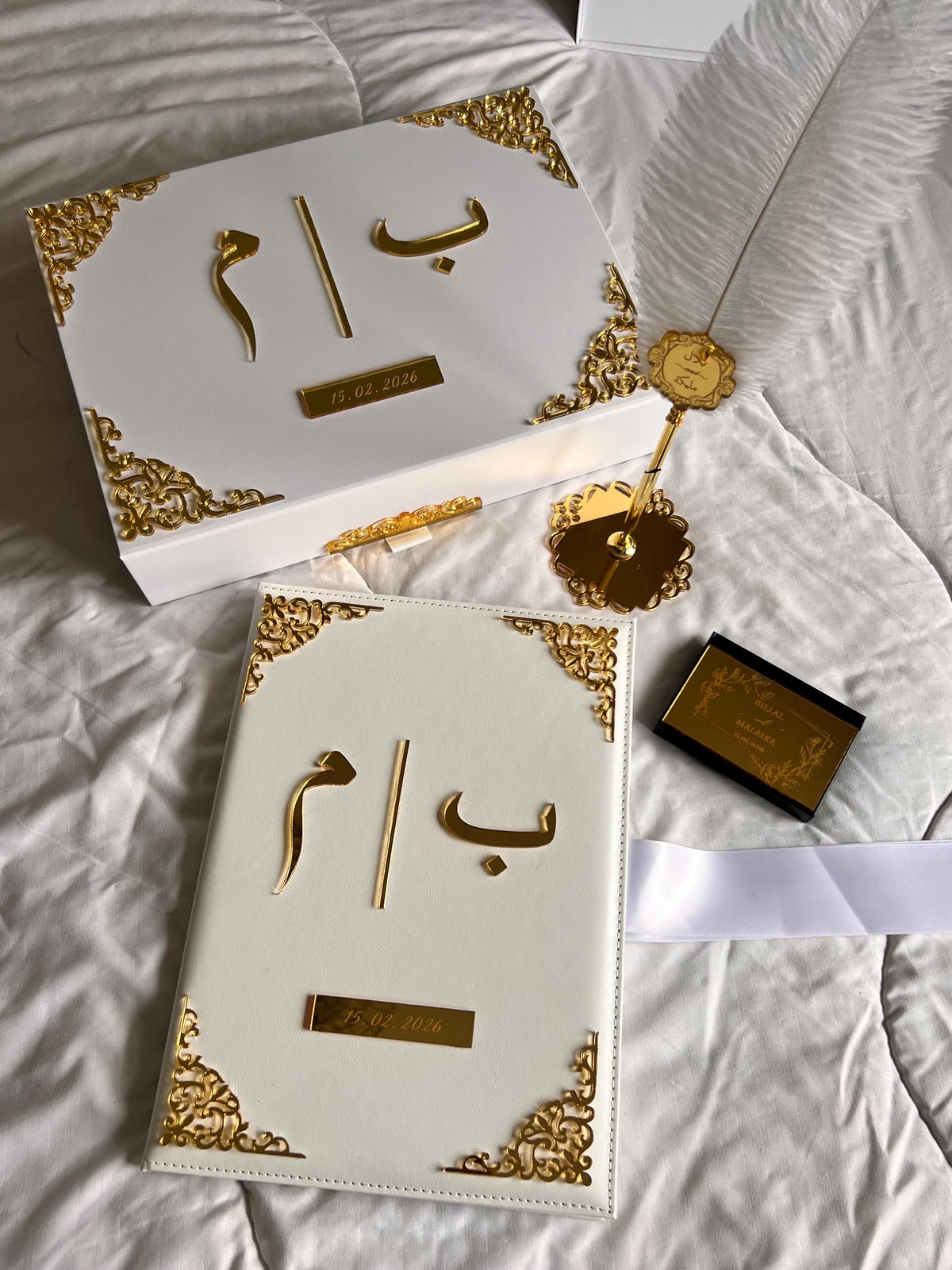 A4 Nikkah Certificate ~ Feather Pen ~ Certificate folder ~ nikkah booklet - nikkah box