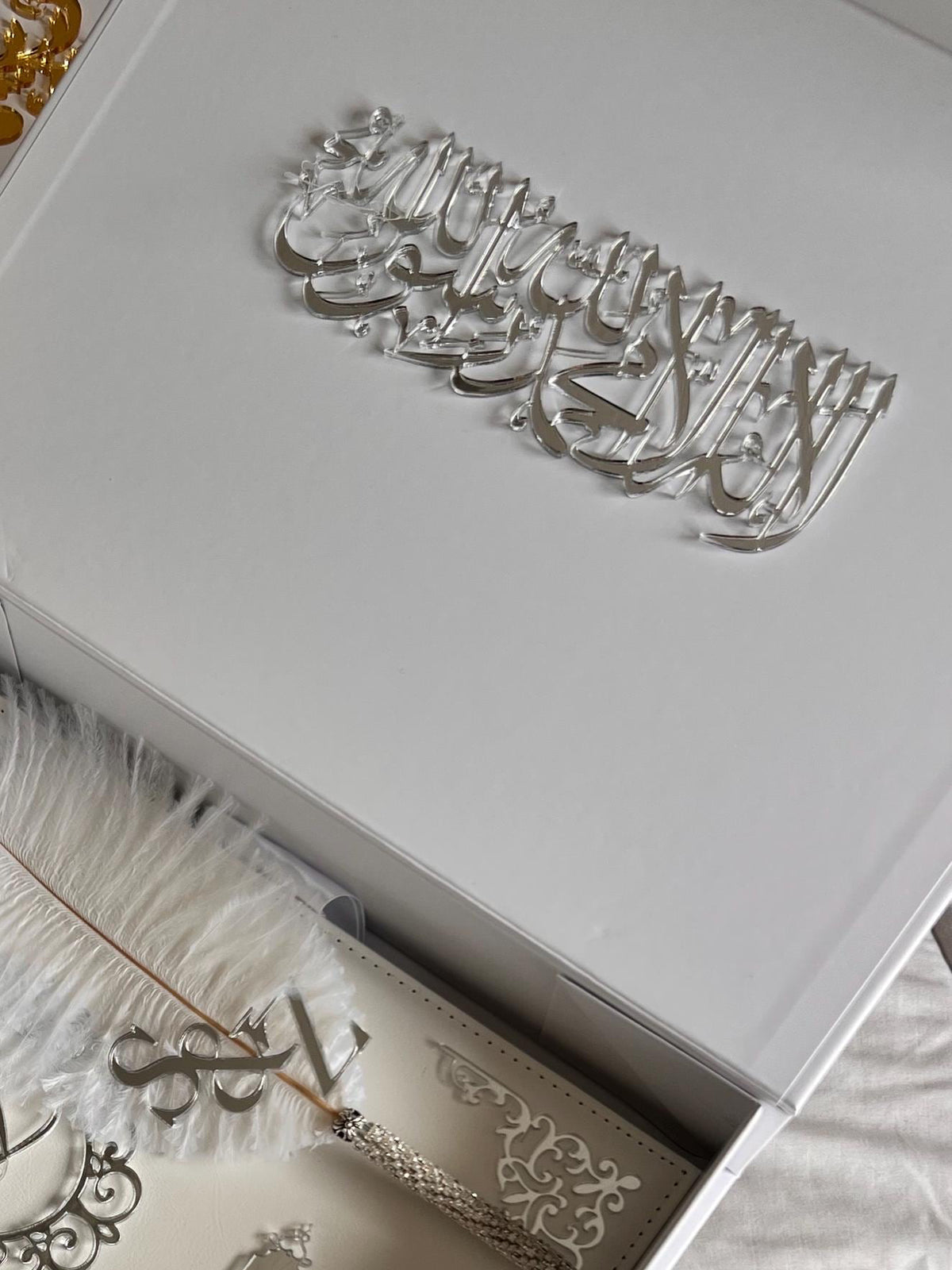 A4 Nikkah Certificate ~ Feather Pen ~ Certificate folder ~ silver nikkah booklet - nikkah box