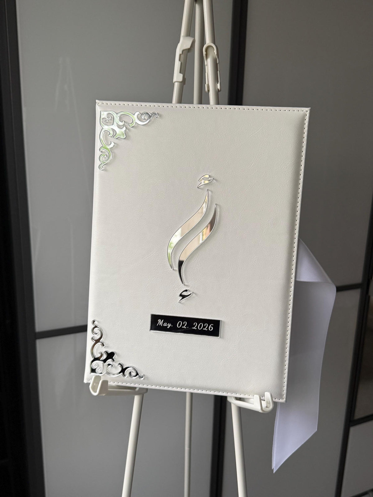A3 PU leather Nikkah booklet - wedding folder - personalised nikkah nama booklet - certificate holder - feather pen