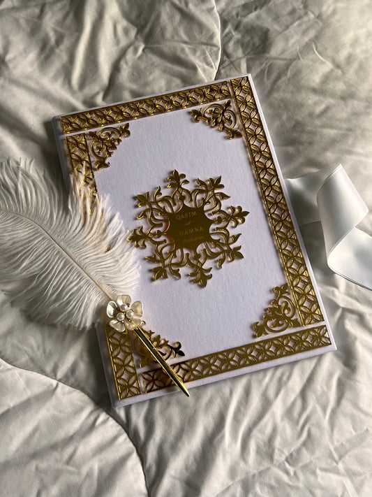 A4 Nikkah booklet - wedding folder - personalised nikkah nama booklet - certificate holder