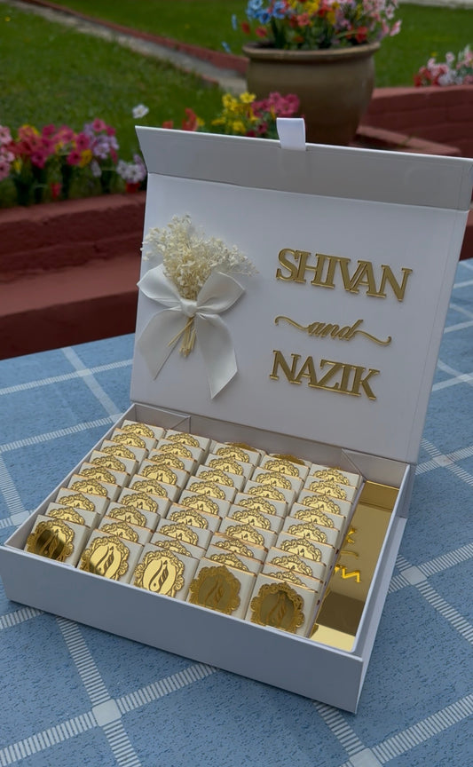 wedding chocolate favours in box