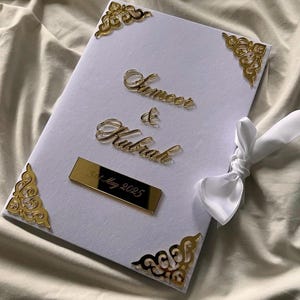 A4 Nikkah booklet - personalised wedding folder - certificate holder
