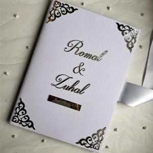 A4 Nikkah booklet - personalised wedding folder - certificate holder