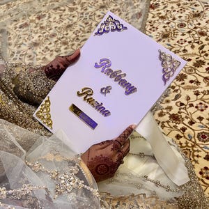 A4 Nikkah booklet - personalised wedding folder - certificate holder